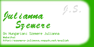 julianna szemere business card